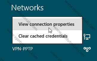 View VPN connection properties