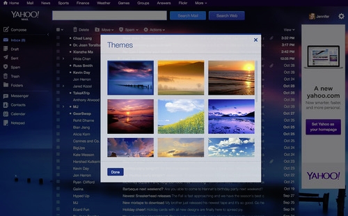 Yahoo mail new design